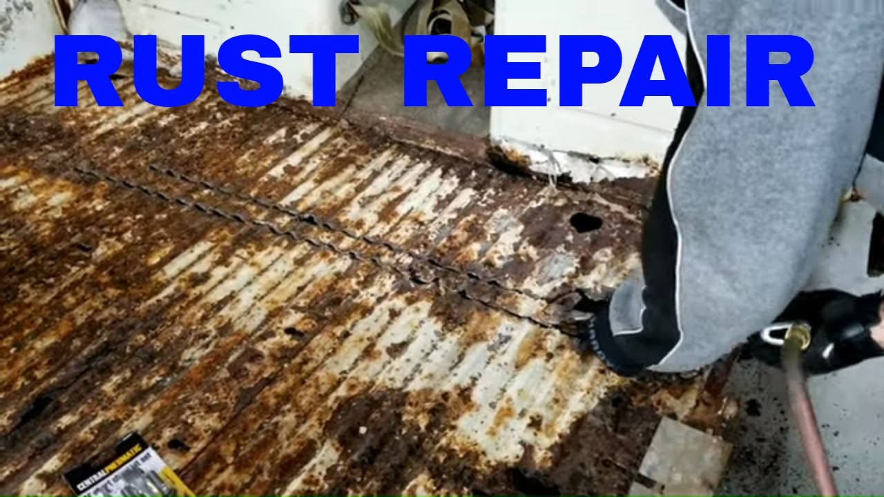 Rusty 67 VW bus removing the cargo floors fast and easy way