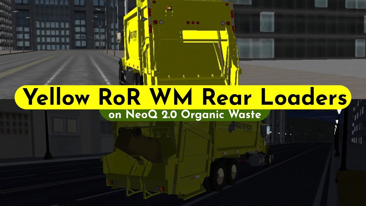 Rigs of Rods - Yellow RoR WM Rear Loaders on Neo 2.0 Organic Waste