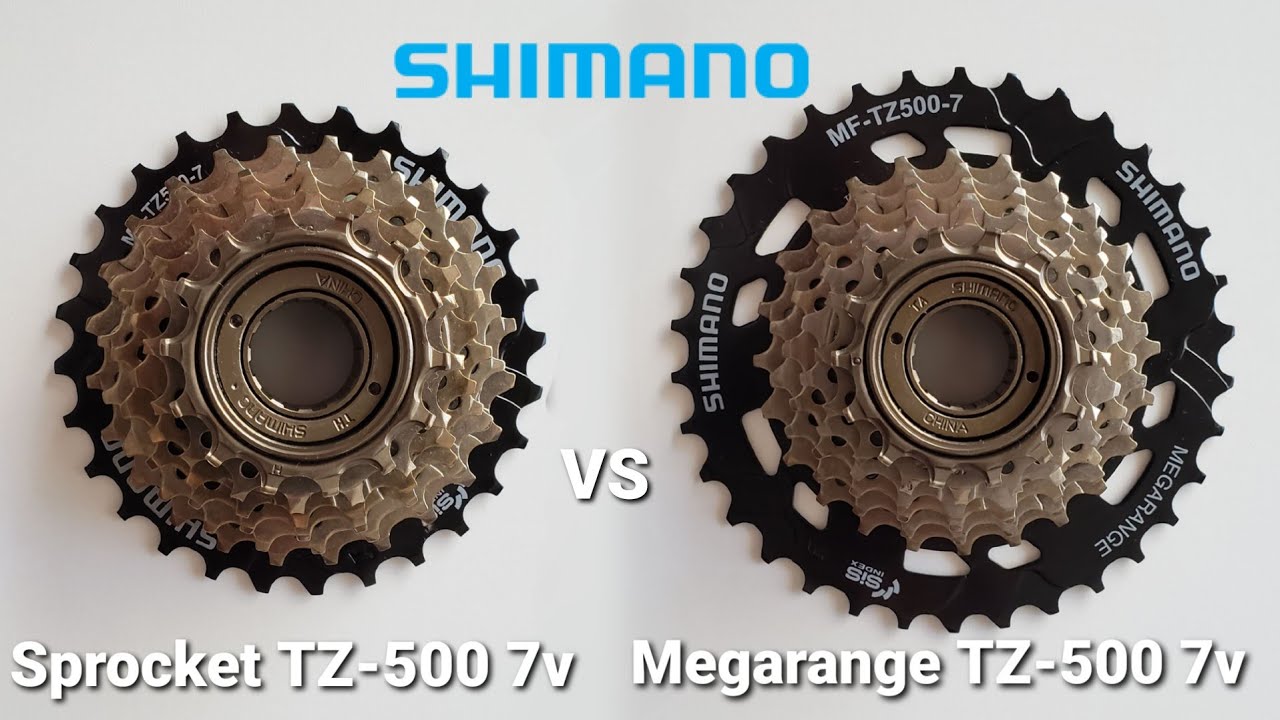 Sprock Shimano vs Shimano Megarange - Tourney TZ-500 7v
