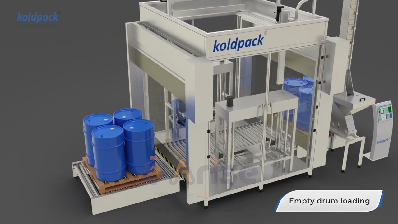 How Robotic Arm & Vision System Automates Filling & Capping - 3D Animation Explainer