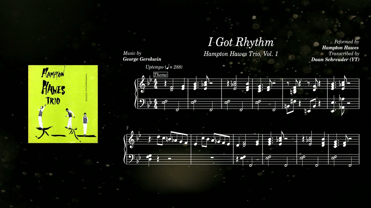 Hampton Hawes - I Got Rhythm (Piano Transcription)