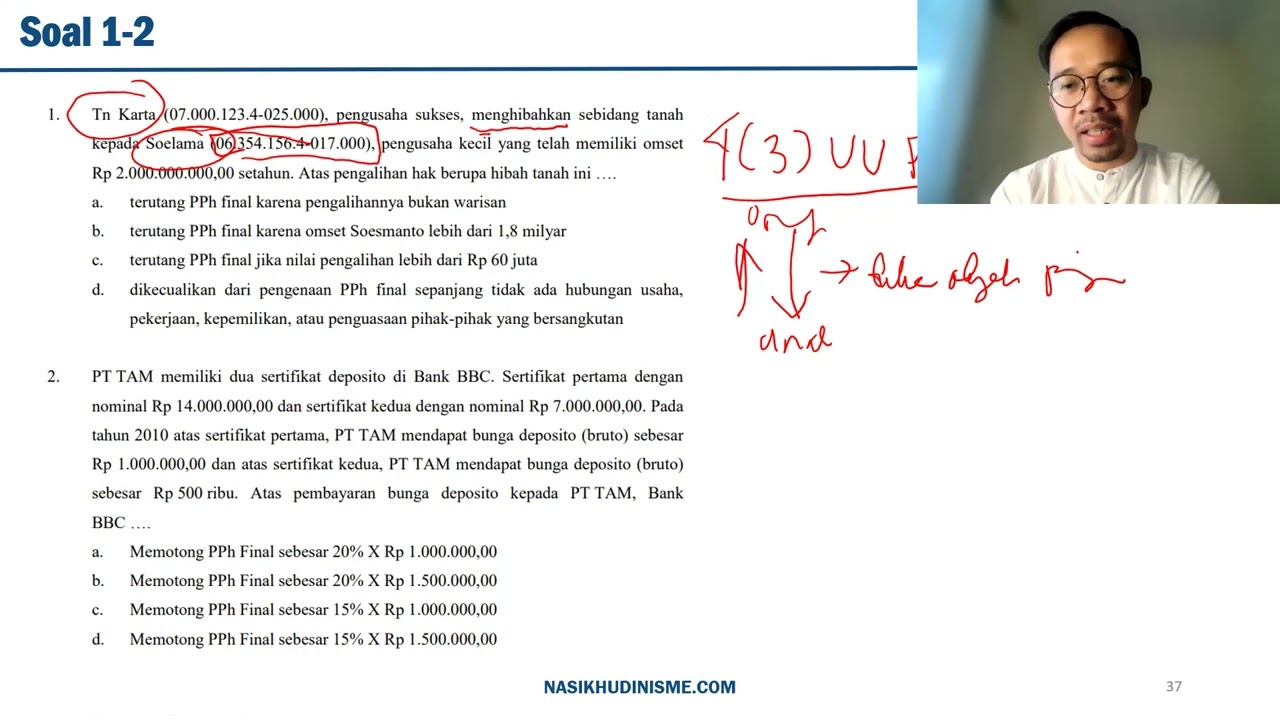 Bahas Soal USKP PPh Potput Soal 1-2