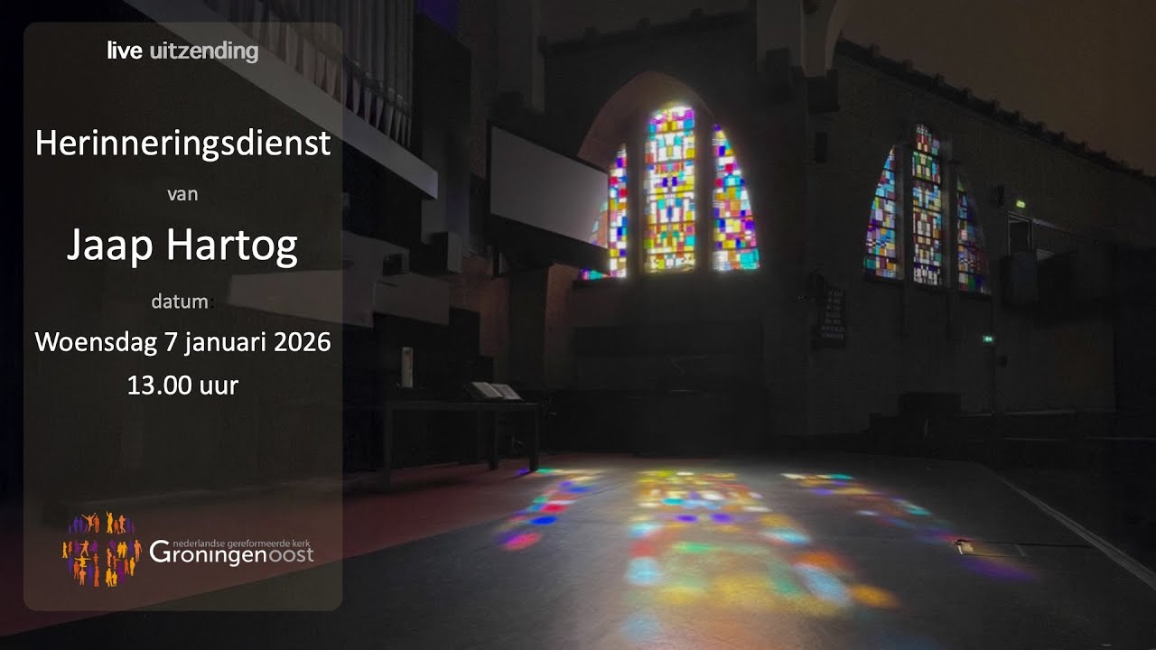 Livestream Herinneringsbijeenkomst Jaap Hartog