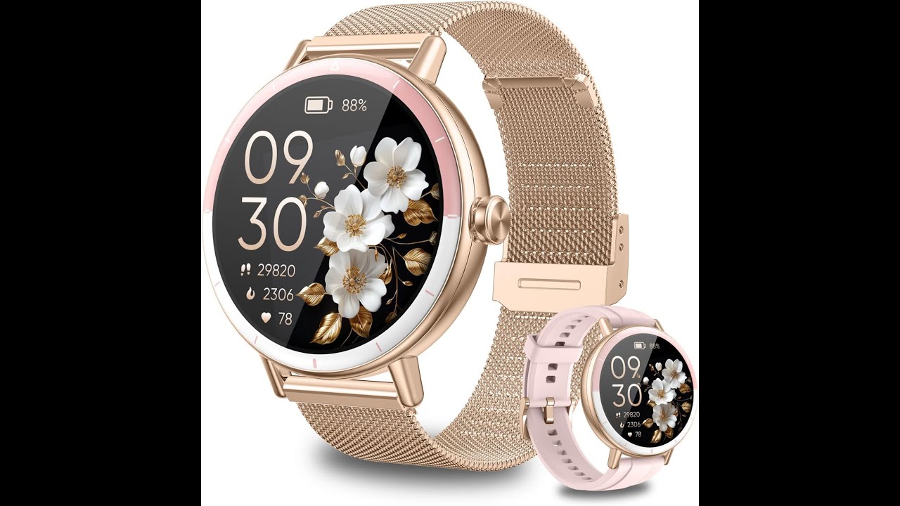 KEEPONFIT Smart Watches for Women Android/iPhone, IP68 Waterproof Fitness Tracker