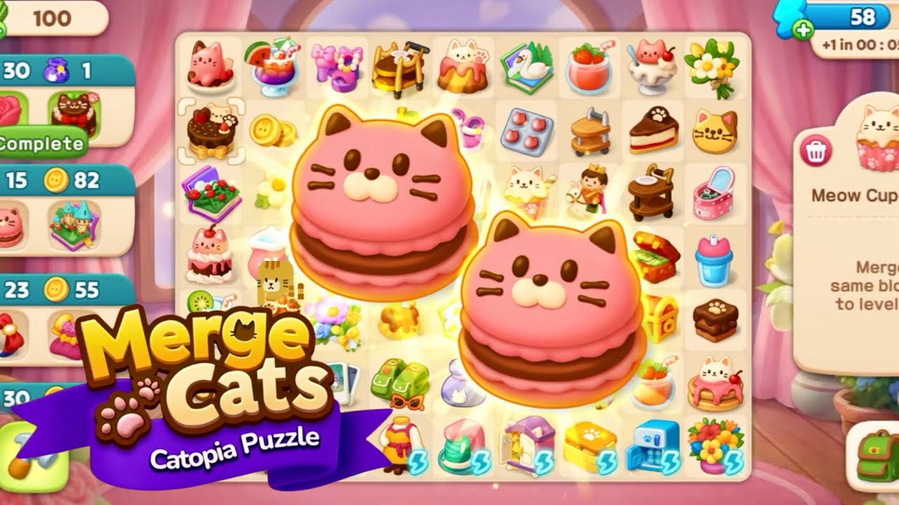 Merge Cate: Catopia Puzzle | iOS | Global Launch Gameplay