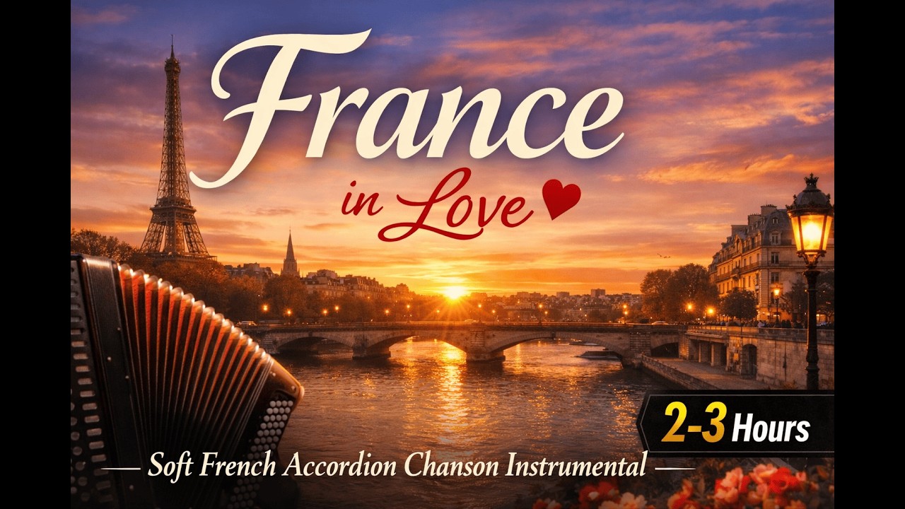 France in Love ❤️ Soft French Accordion Chanson Instrumental