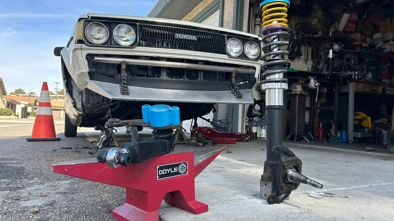 Building Custom RWD Corolla Suspension | DIY LCA, RCA & Coilovers