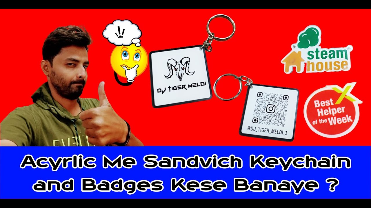 how to make sandwich Acyrlic keychains??? @krishnalaserart