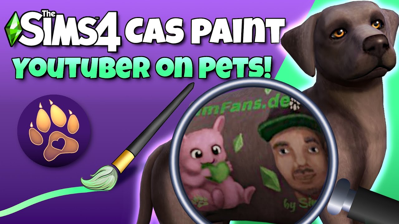 💚😻 YouTuber on The Sims 4 Pets [ Fanart SimFansDE I Ts4 Cas Speed Paint ]