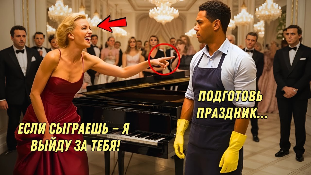 «ЕСЛИ СЫГРАЕШЬ НА ПИАНИНО — ВЫЙДУ ЗА ТЕБЯ!» — насмешливо сказала МИЛЛИАРДЕРША… но УБОРЩИК играл как…