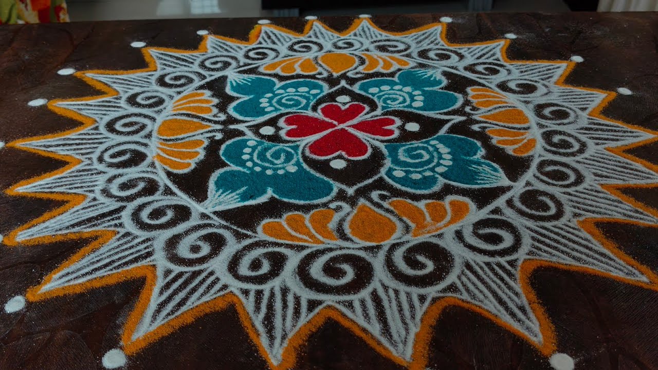 Daily Rangoli art#kolam Rangoli #easy Rangoli#muggulu 
