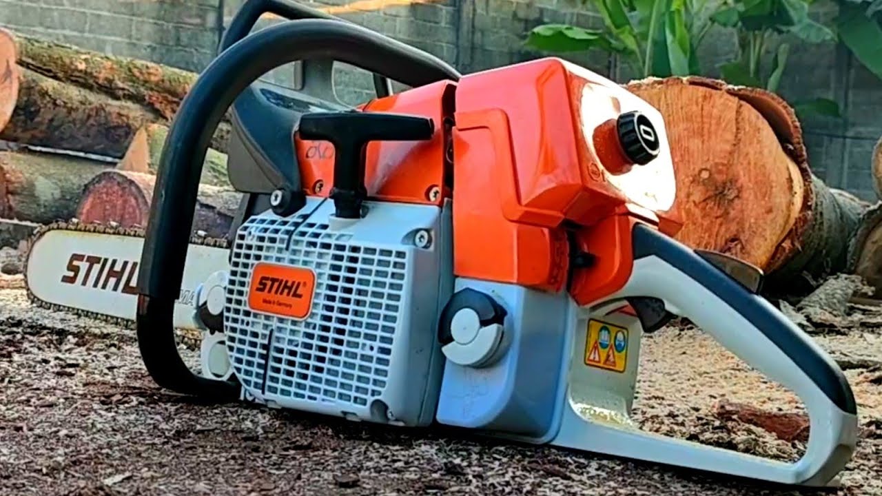 CHAINSAW STIHL MS 440 Setup,,!!First Start and Cut Test