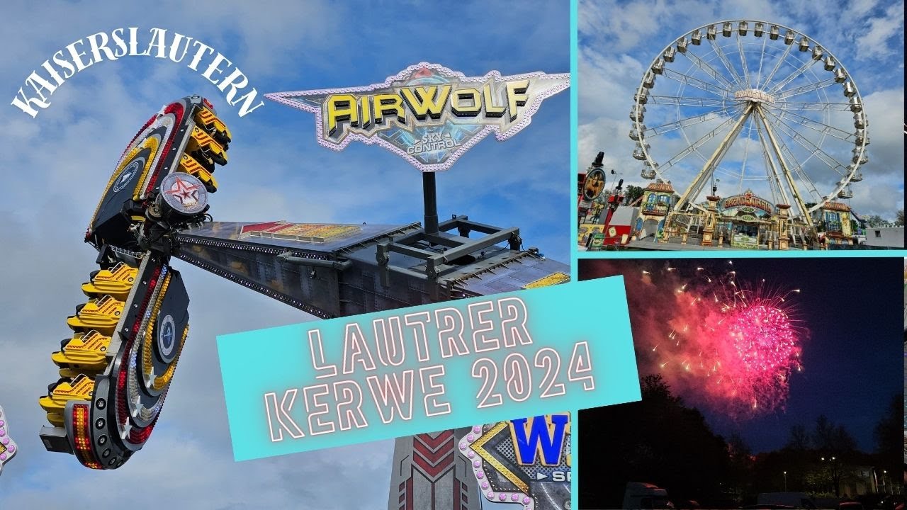 Lautrer Mai-Kerwe 2024 | Die Kirmes in Kaiserslautern | Airwolf, Feuerwerk und Co. am Eröffnungstag