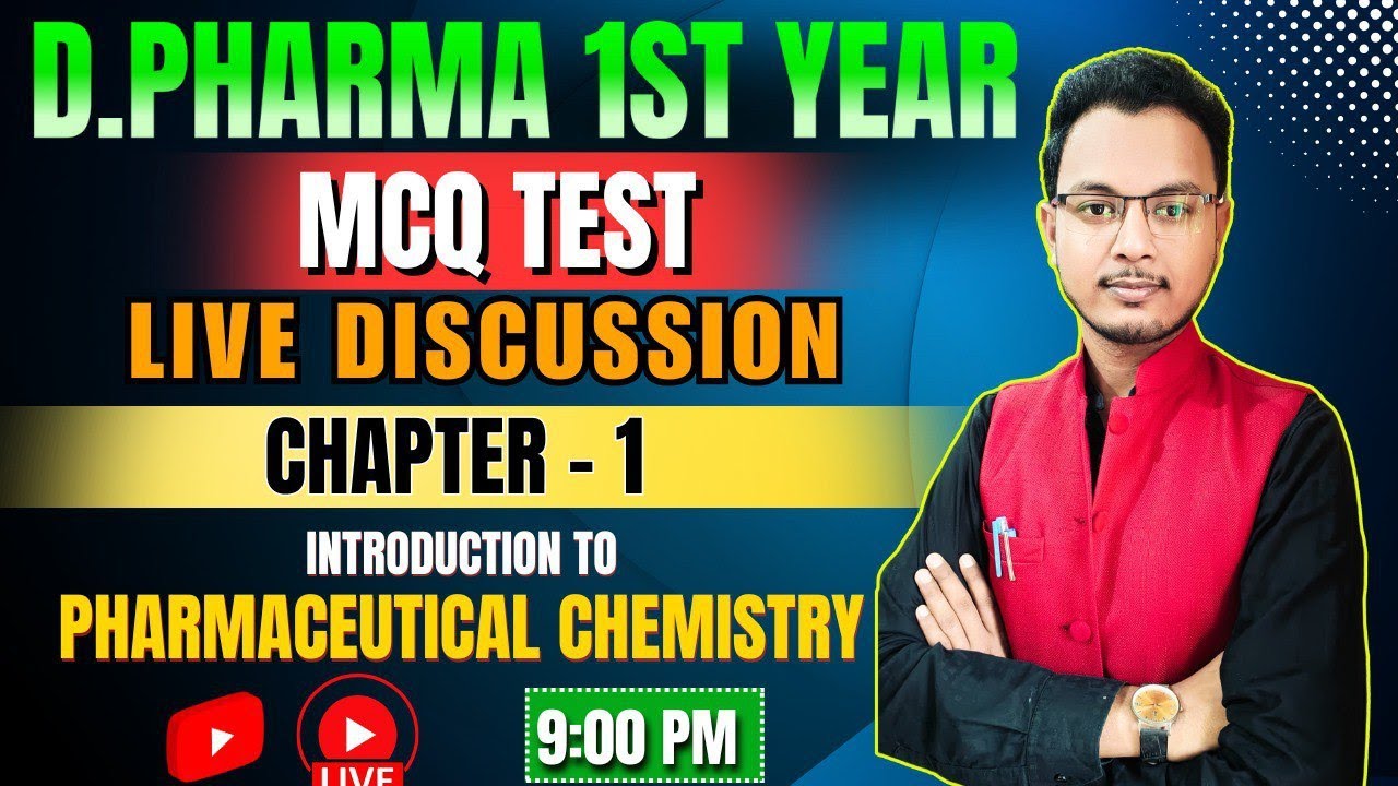🛑Pharmaceutical Chemistry Chapter-1 Test Live Discussion | MCQ Test Series | By-Aditya Sir