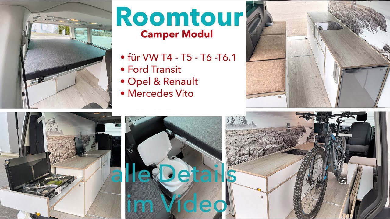 Roomtour VW Camper Ausbau T6 - Modul One - für alle Busse kurzer Radstand