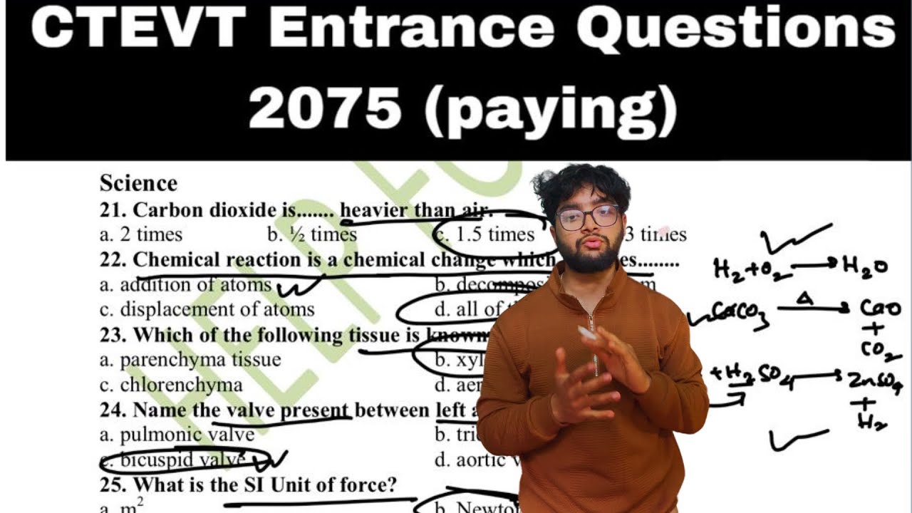 CTVET Entrance Question ( 2075 Paying)  | Ctevt Entrance Preparation 2082 BS |