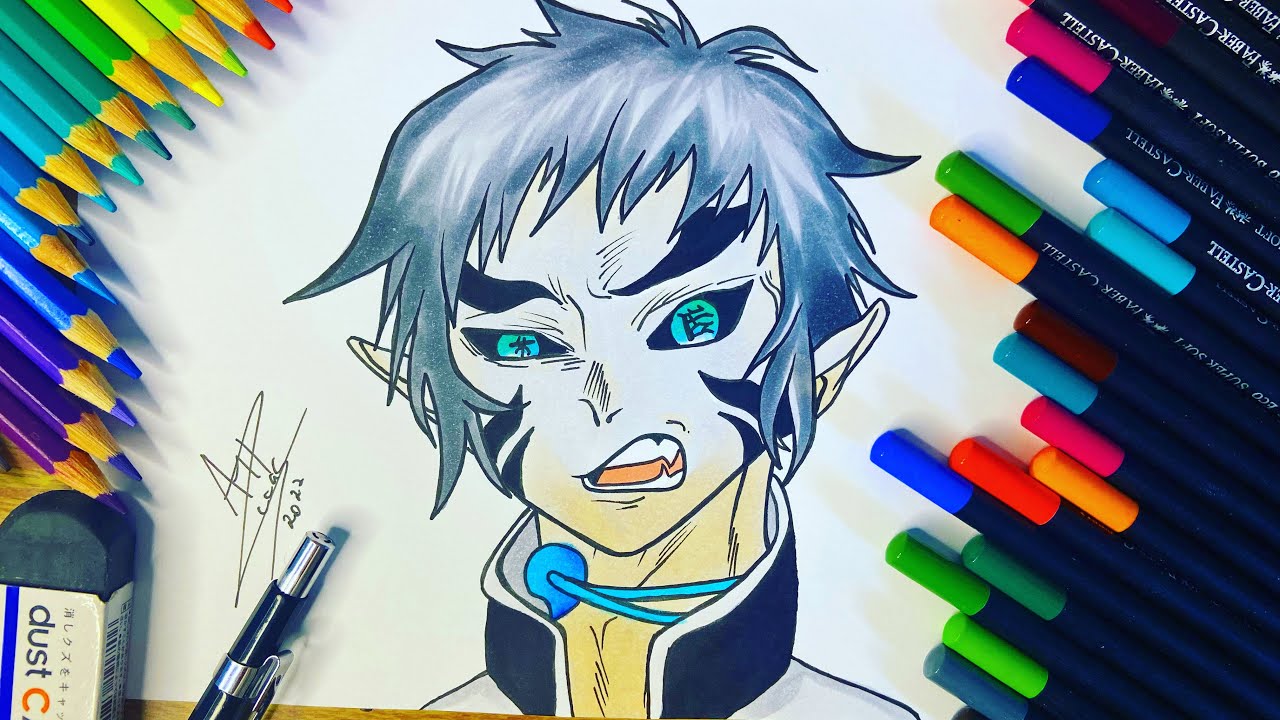 Como Desenhar o Kaigaku - Lua Superior 6 Substituto ( Demon Slayer: Kimetsu no Yaiba )