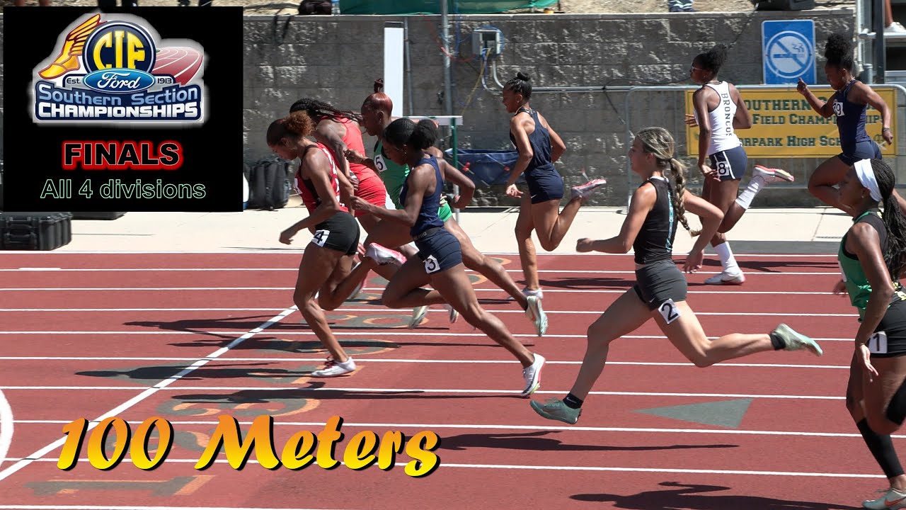 2022 TF - CIF-ss FINALS - 100 Meters (Girls, all 4 divisions)