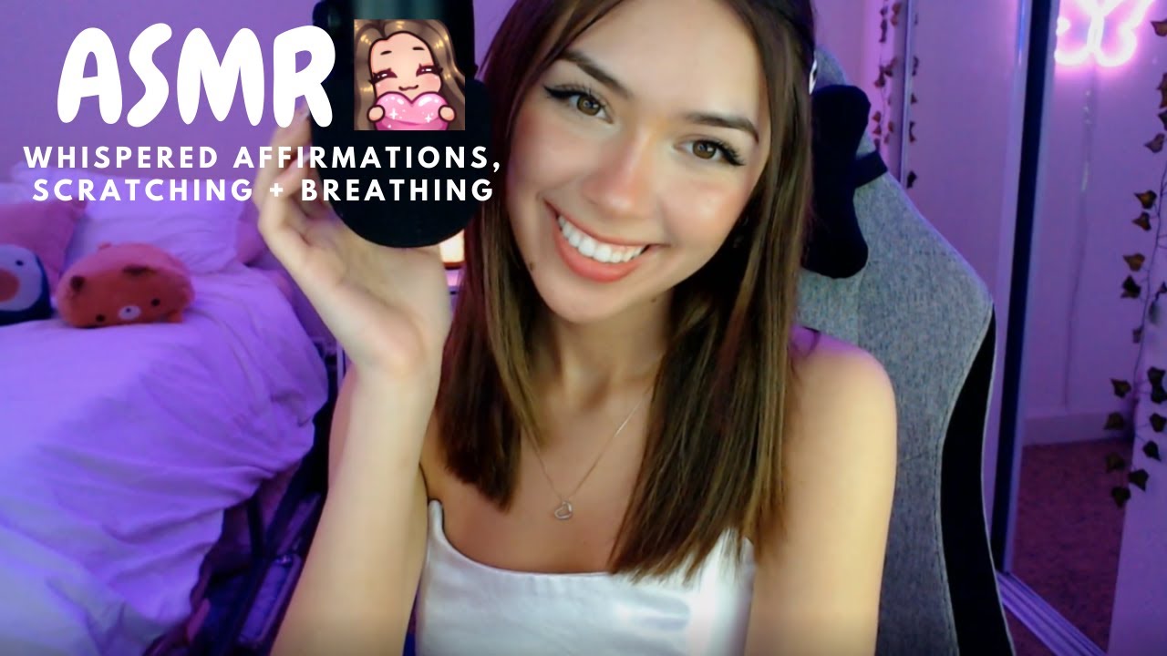 ASMR Whispered Affirmations, Scratching + Breathing