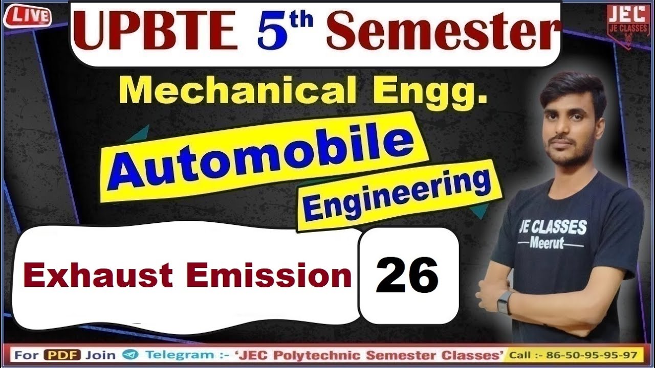 #26 UPBTE Automobile Engineering 5th Sem Mechanical Class for Polytechnic students || JE CLASSES