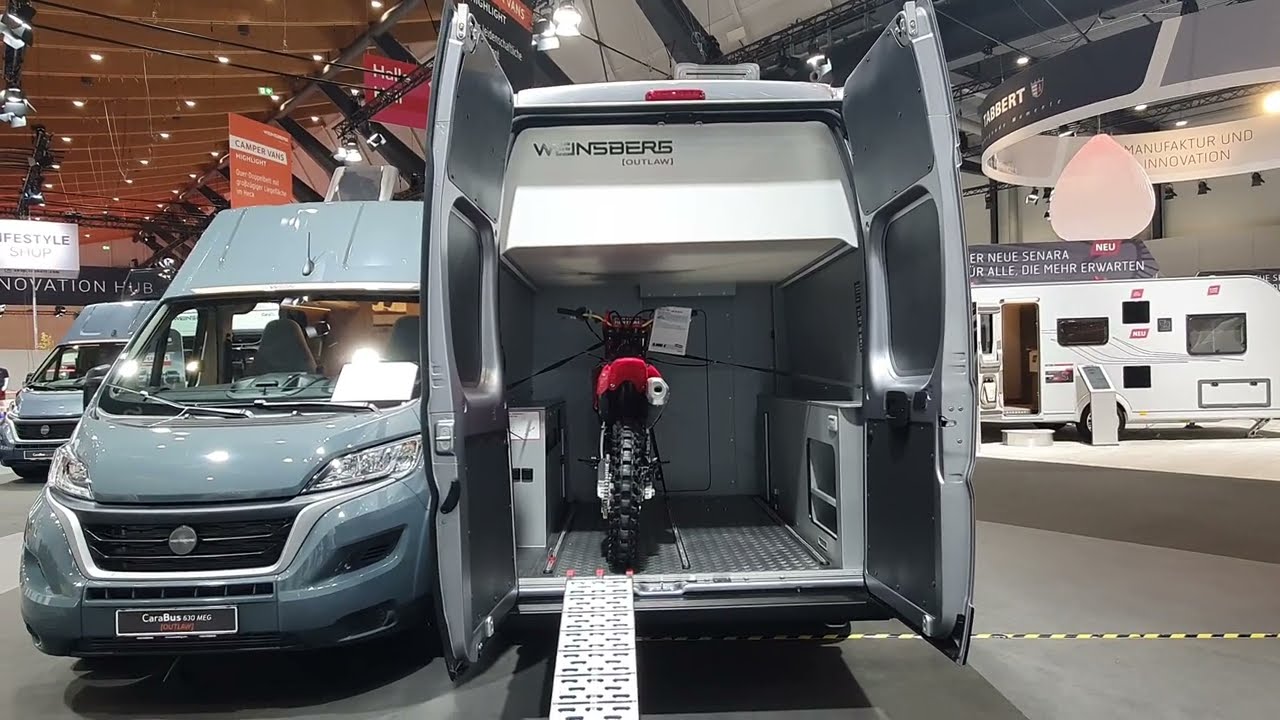 Camper van for carrying a motorbike. Weinsberg Outlaw