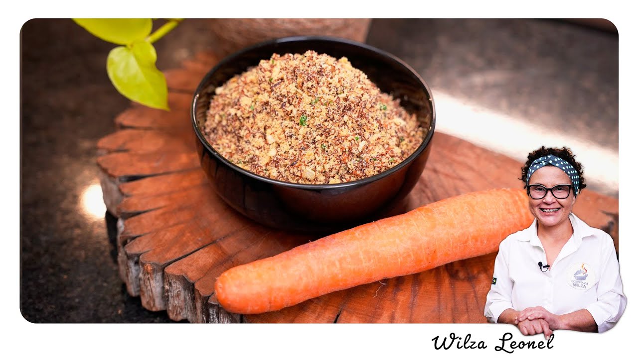 FAROFA DE CENOURA E CEBOLA CARAMELIZADA: SIMPLES, CROCANTE E DELICIOSA! - Wilza Leonel