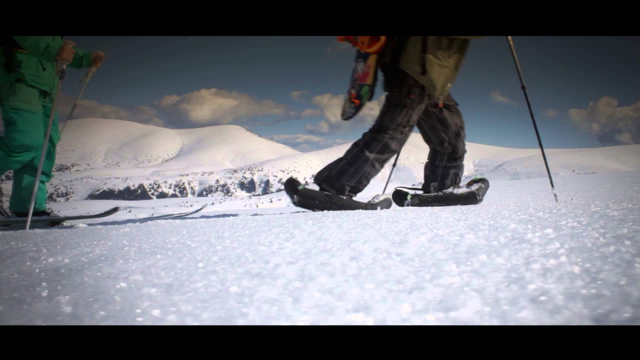 Inflatable snowshoes - great gadget for snowboard freeriders