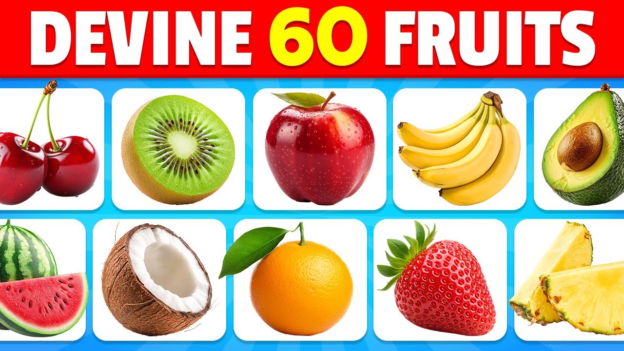 Devine 60 FRUITS en 3 secondes 🍓🍌🥝 | FACILE à IMPOSSIBLE