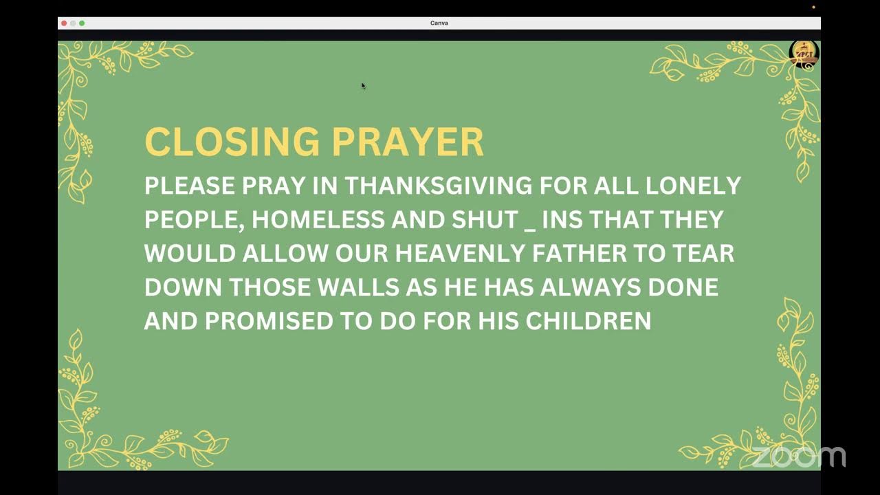THE WALLS HAVE FALLING, FAY C MAITRE WPGT PRAYER GROUP's Personal Meeting Room