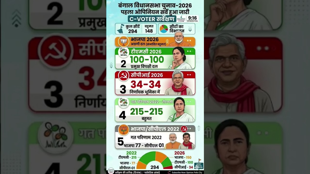West Bengal Election 2026: Opinion Poll | Who is Winning?| बंगाल में किसकी बनेगी सरकार?X#tmc🔥