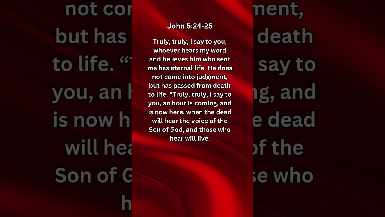 Journey of faith and spiritual growth | John 5:24-25 Daily Bible Verse