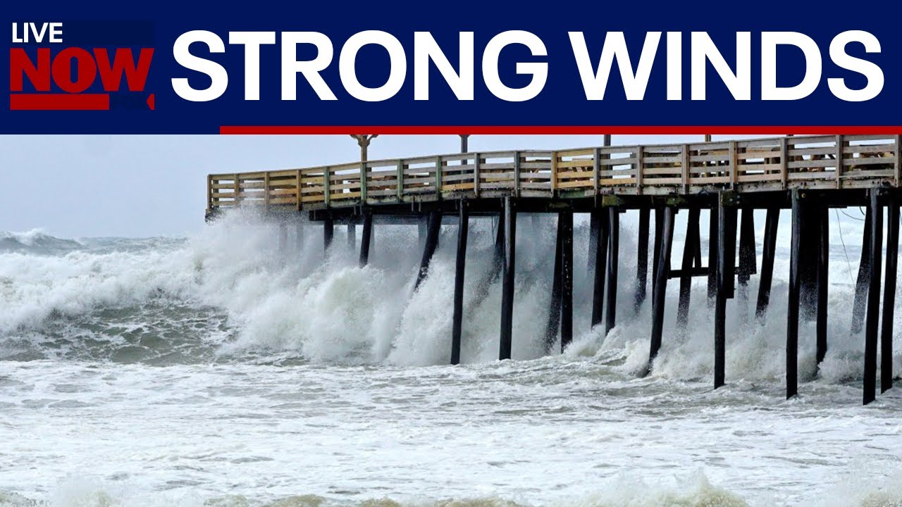 Hurricane Erin forces strong winds and 20ft waves along the East Coast