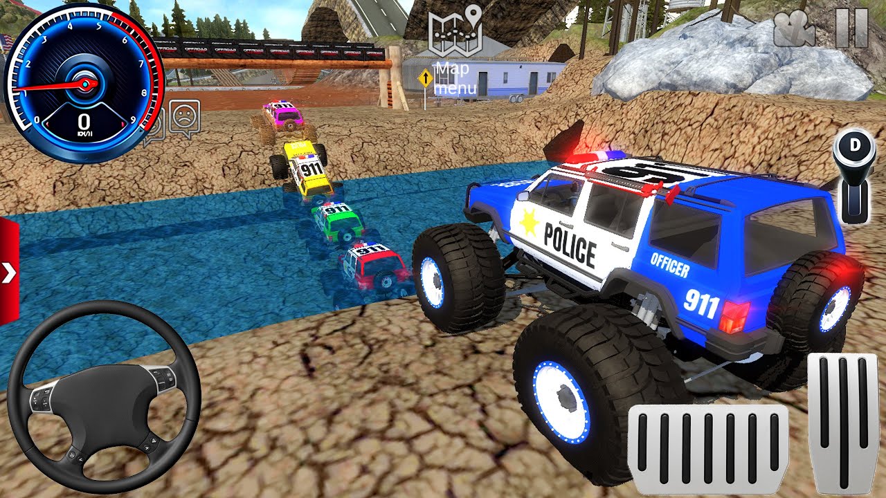 Juegos De Carros - Police Monster Truck Extreme Off-Road Driving 3D #1 - Android / IOS Gameplay [HD]