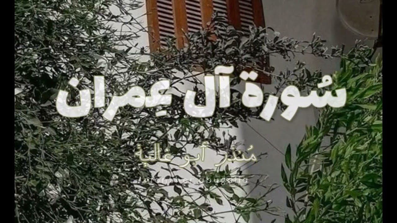 ما تيسر من سورة آل عمران | للقارئ منذر أبو غالية | #قرآن #عبدالله_التواتي .