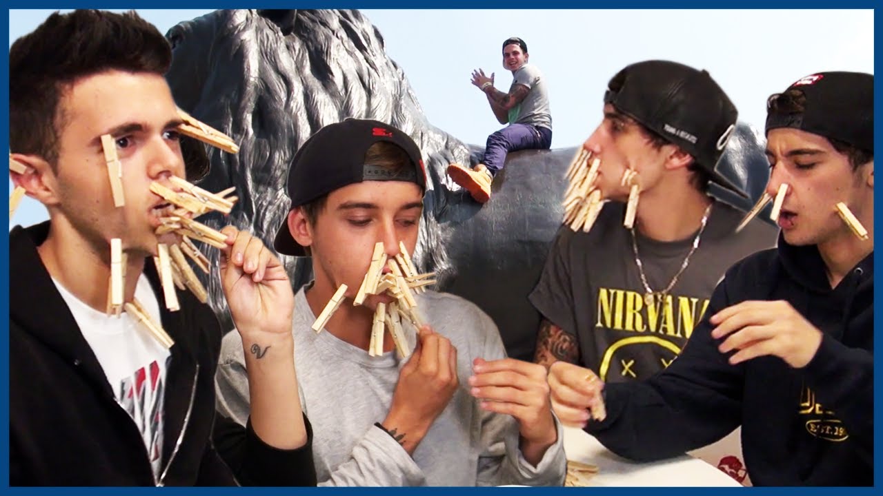 Janoskians Peg Challenge in London - European Vacation Ep 1