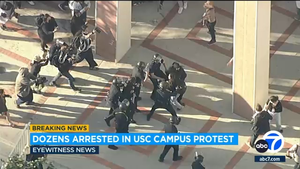 LAPD arrests more than 90 people after pro-Palestinian protest at USC