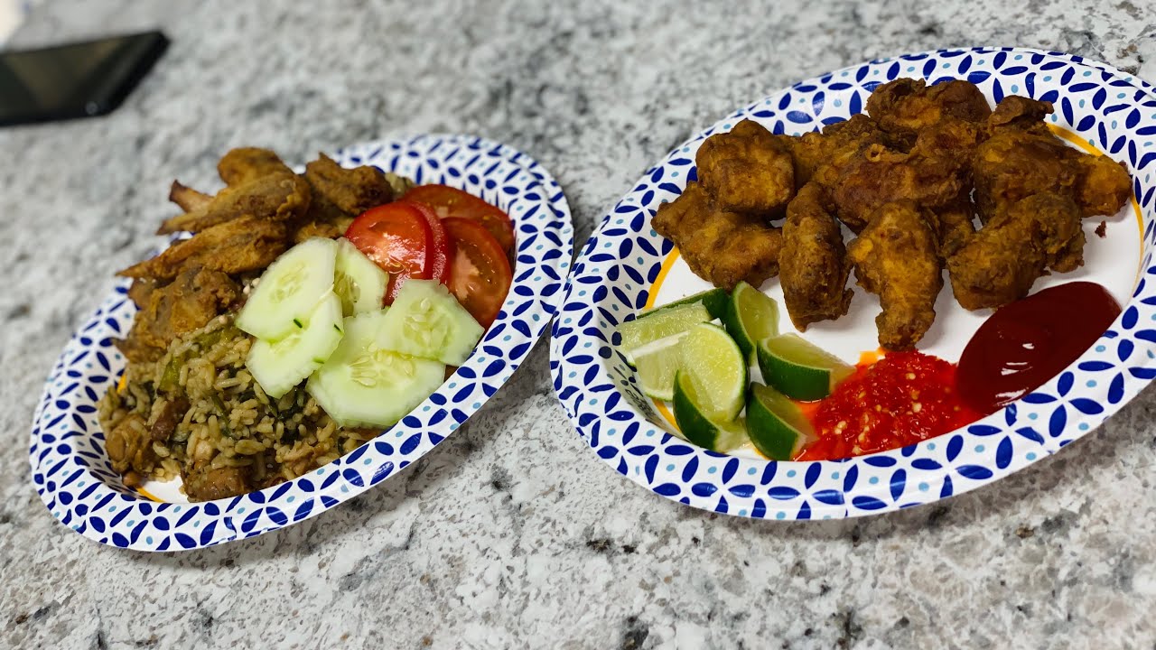 #Guyanese Cook Up Rice With Fried Bangamary And Fried Shark