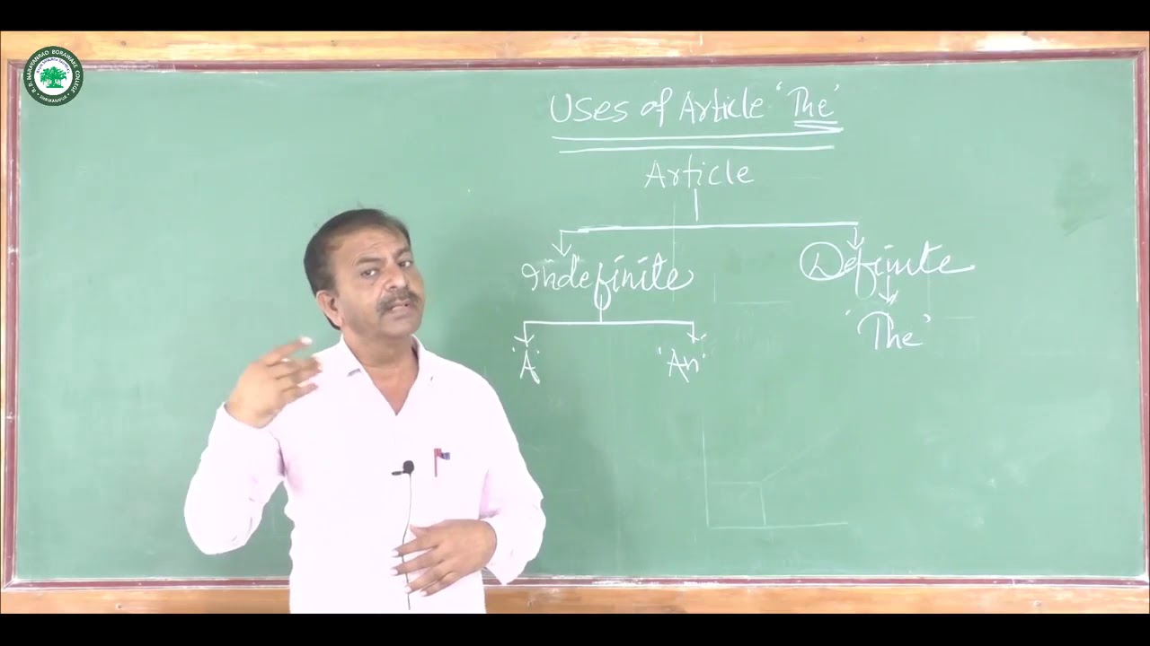 F.Y.B.A. Arts (English) || Topic: Uses of the article 'THE' || By Prof. Rohokale B.A.