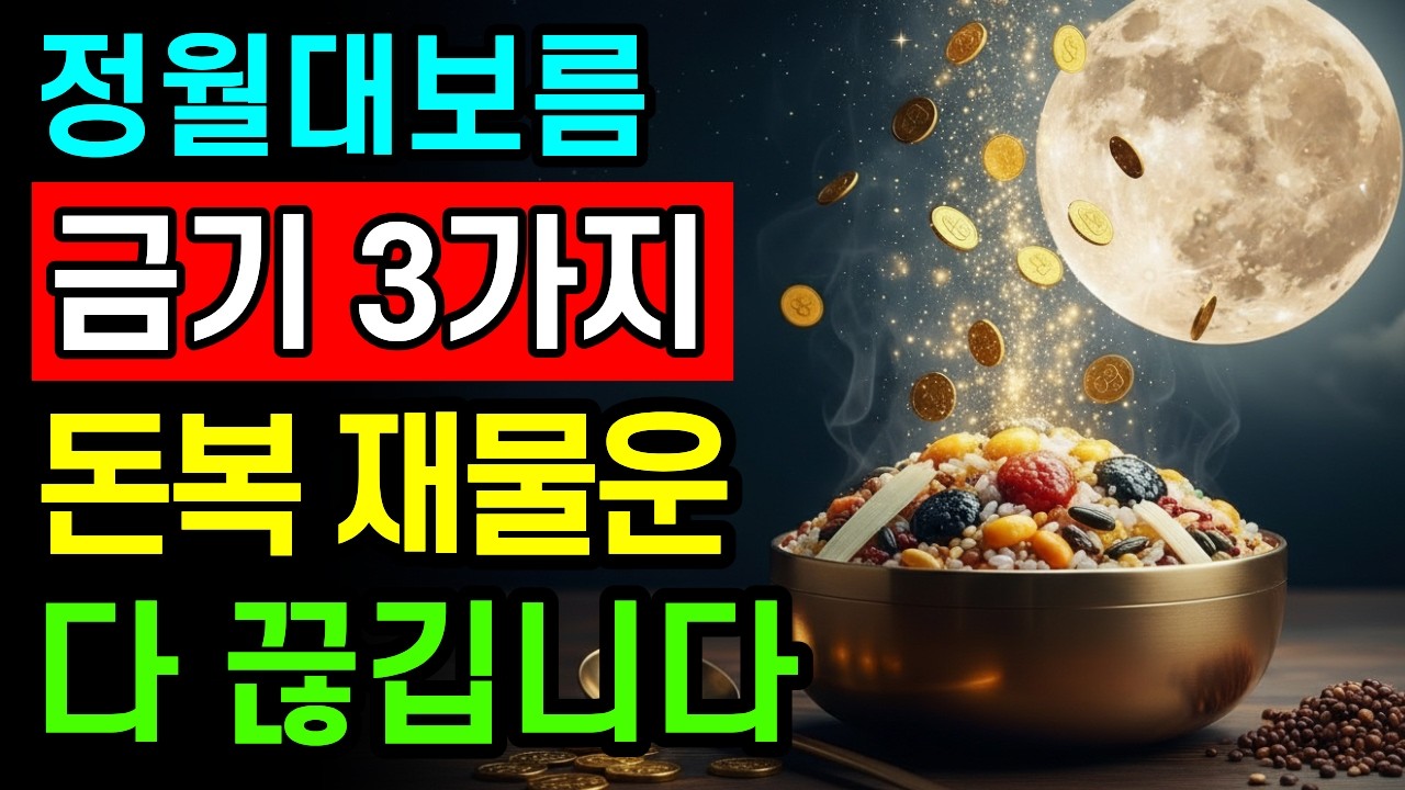 ✨정월대보름 완결판 | 가난 끊고 자손만대 번영하는 7가지 비책 & 절대 금기 3가지
