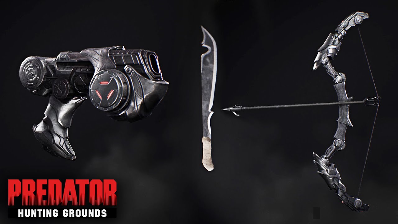 ALL PREDATOR WEAPONS (Gameplay Showcase) - Predator: Hunting Grounds