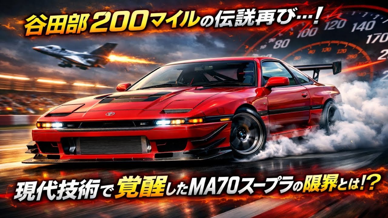 🔥🚀💨 谷田部200マイルの伝説が再び…！現代技術で覚醒したMA70スープラの限界とは？