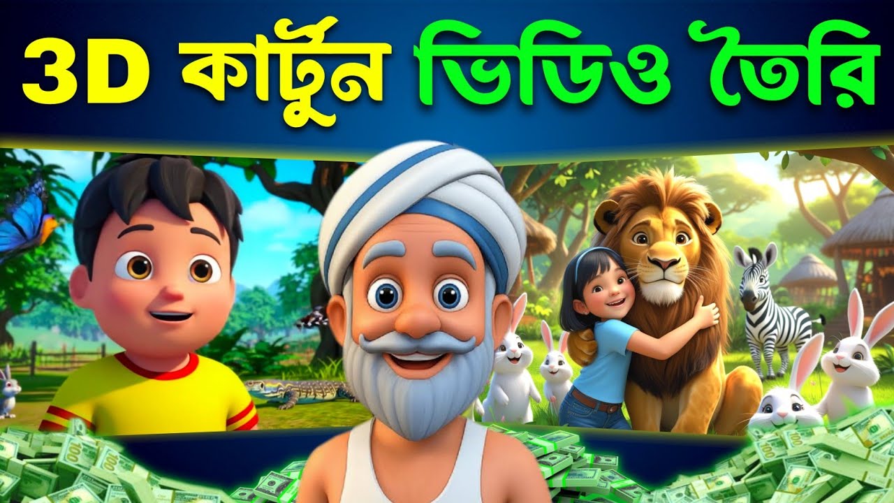 Ai দিয়ে 3d Cartoon ভিডিও তৈরি | How to Create Viral 3D Cartoon Videos | kivabe cartoon banabo