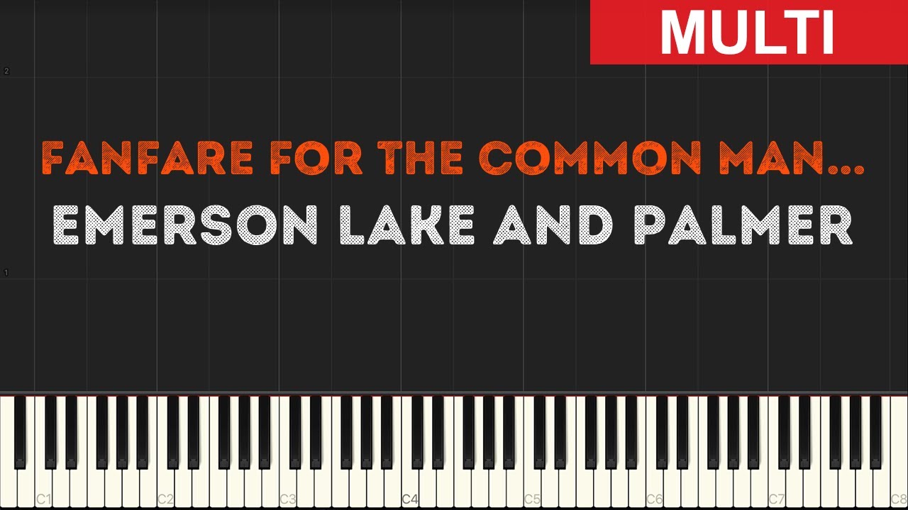 Emerson Lake and Palmer - Fanfare for the Common Man (Instrumental Tutorial) [Synthesia]