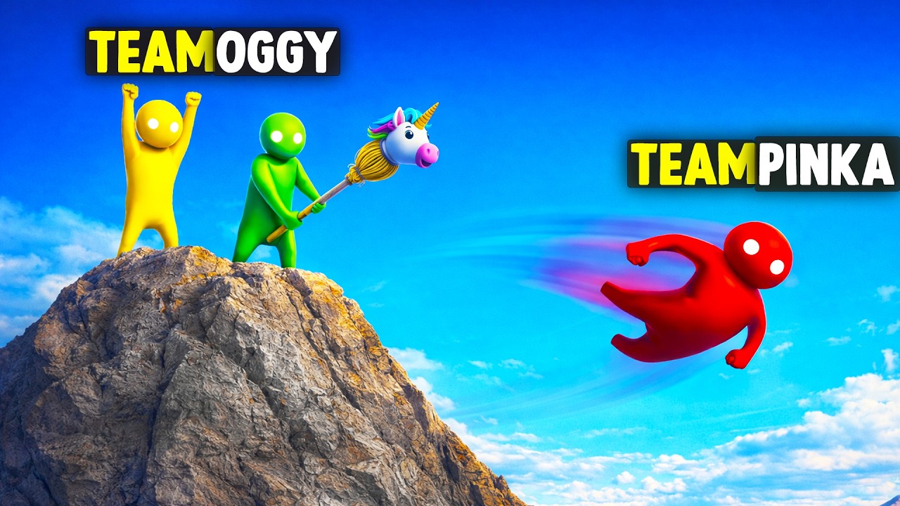 Team OGGY Vs Team PINKA In GANG BEASTS!