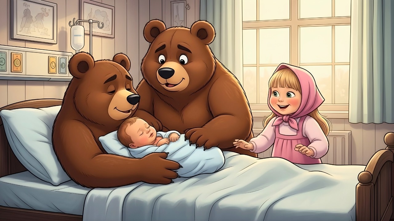 ناشا و الدب مولود جديد !Nasha and the Bear have a new baby!