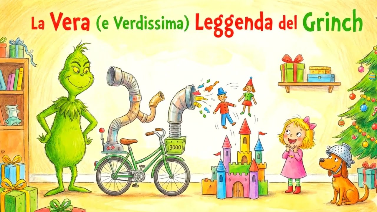 La Vera (e Verdissima) Storia del Grinch 💚♻️ Storia + 🎵 Canzone🎵 Buonanotte Bambini #grinch #natale