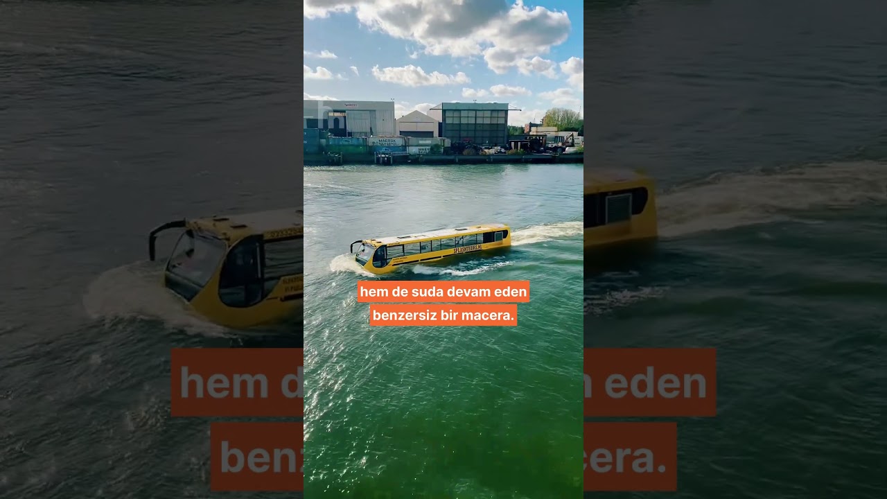 Hollanda'nın Suda Y&uuml;zen Otob&uuml;sleri!