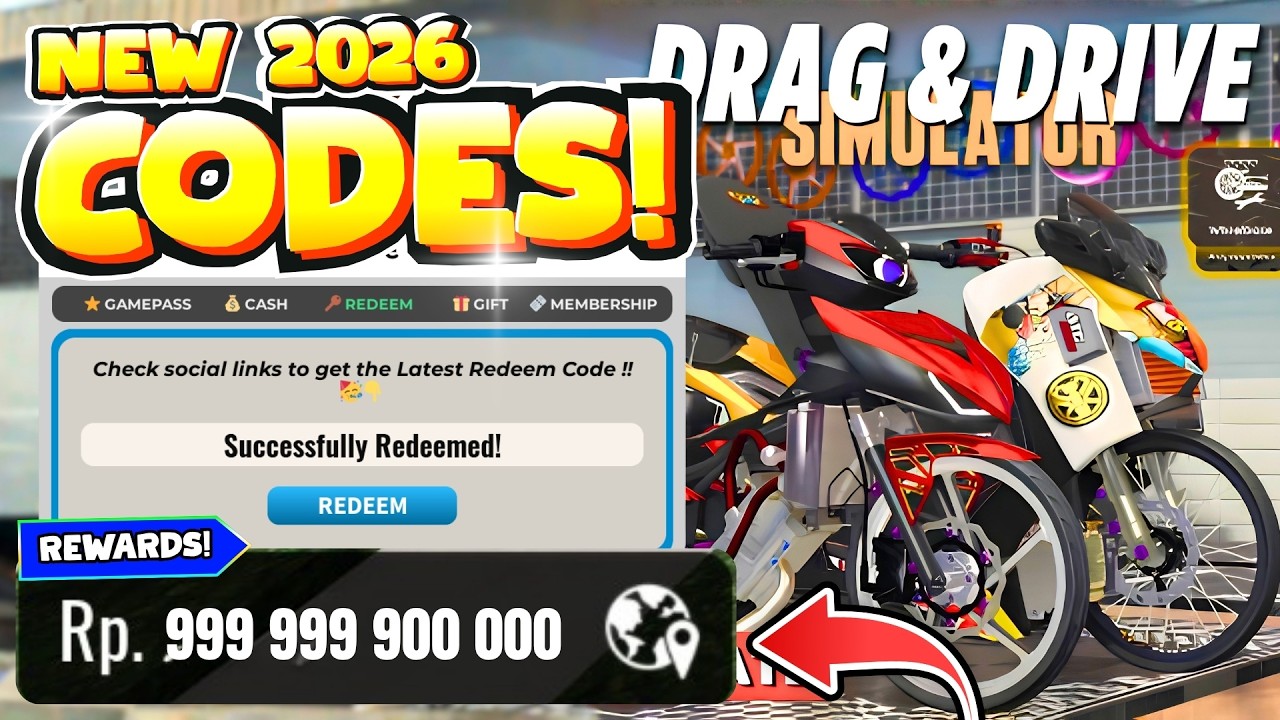 *NEW CODES* ALL WORKING CODES FOR DRAG DRIVE IN JULY 2026! ROBLOX DRAG DRIVE SIMULATOR CODES 2026