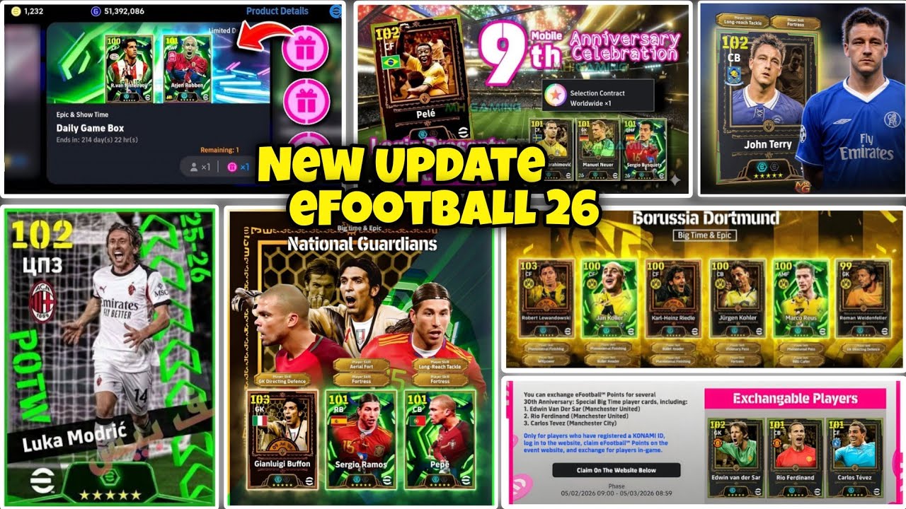 Новые обновления Epic и Showtime от Daily Games | Что нового в eFootball 2026 Mobile в четверг 🔥🤩