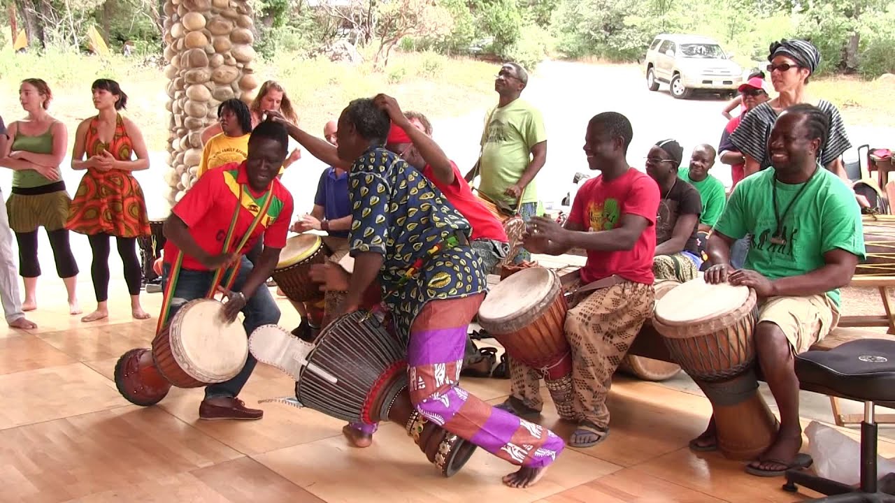 M'Bemba Bangoura and other Master Drummers jam at Camp Fareta 2013